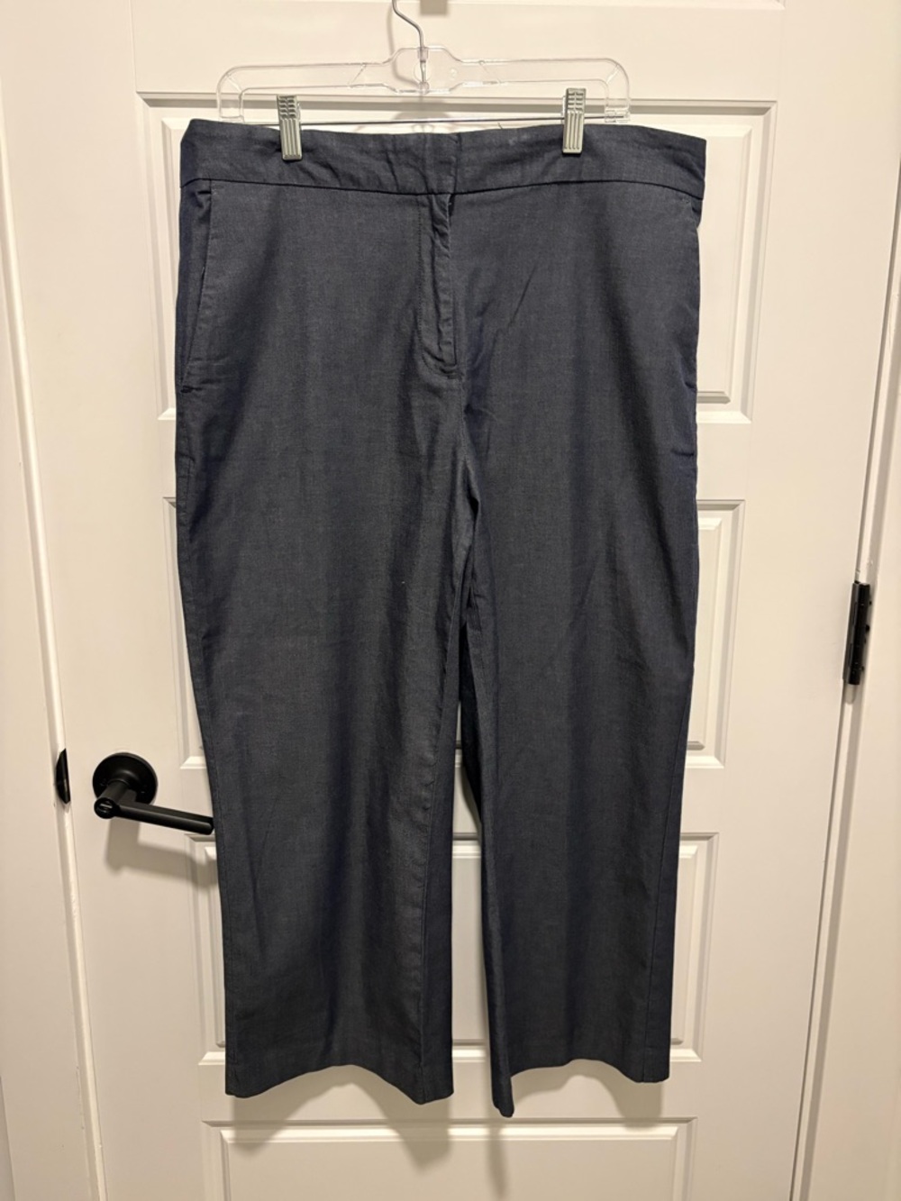 Ann Taylor Factory Navy Textured Dress Pants